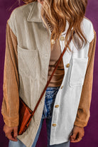 Corduroy Colorblock Loose Shacket