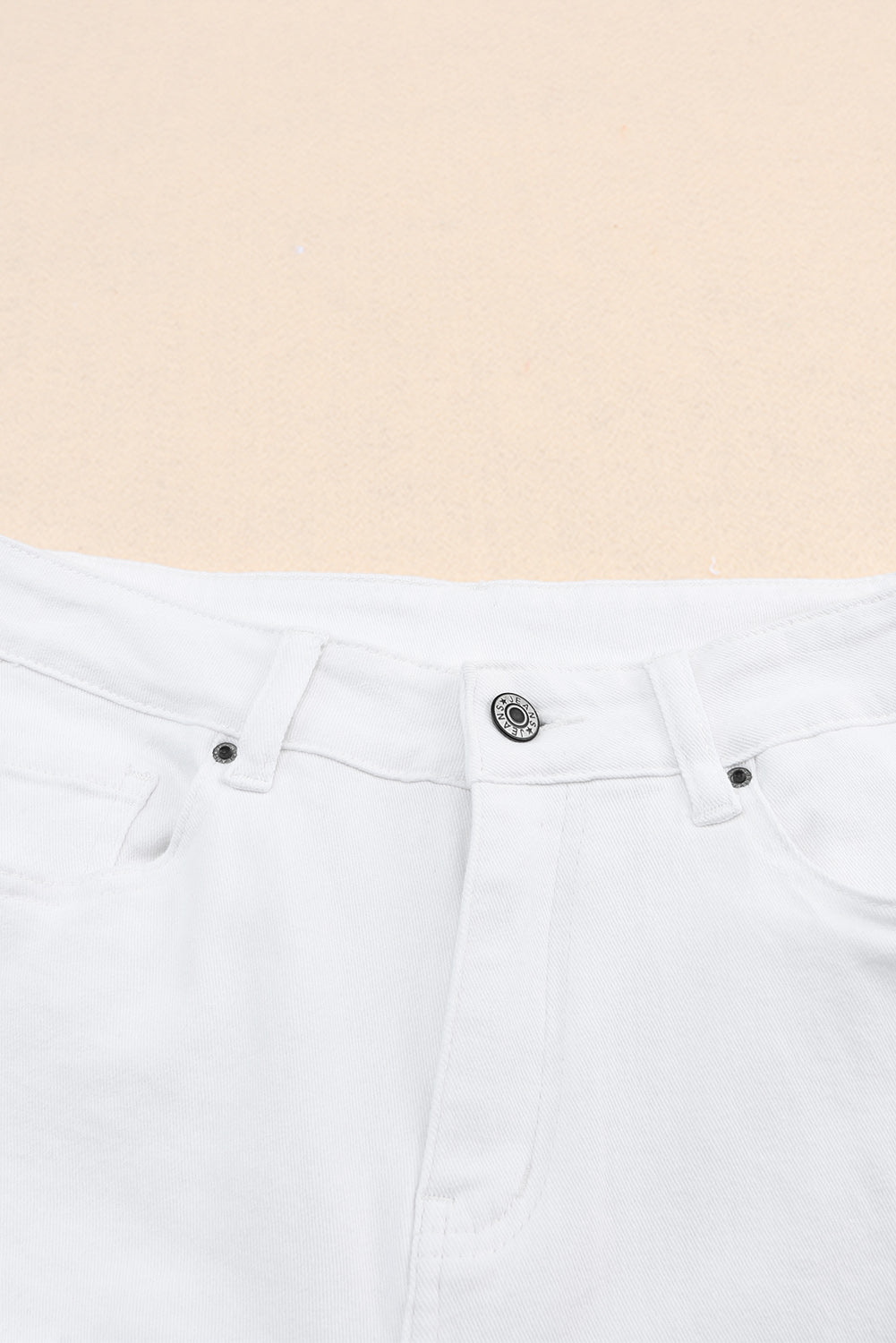 White Distressed Ripped Holes High Waist Skinny Jeans