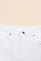 White Distressed Ripped Holes High Waist Skinny Jeans