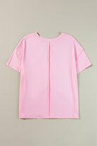 Pink Star Patchwork Loose T-shirt