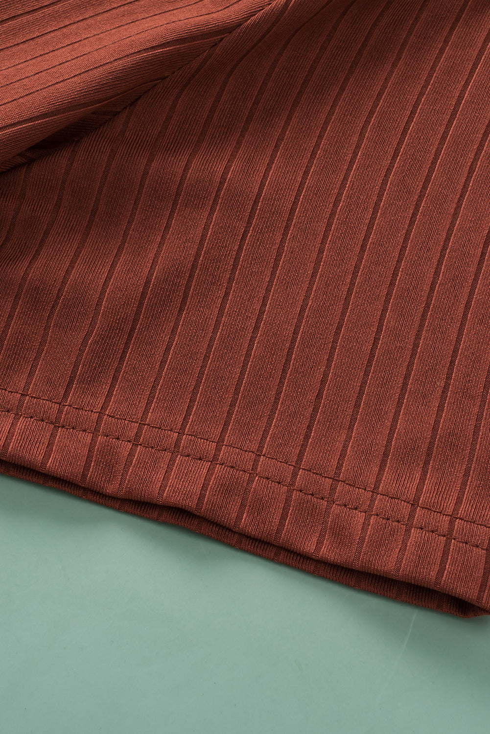 Plus Size Ribbed Knit Henley Tee