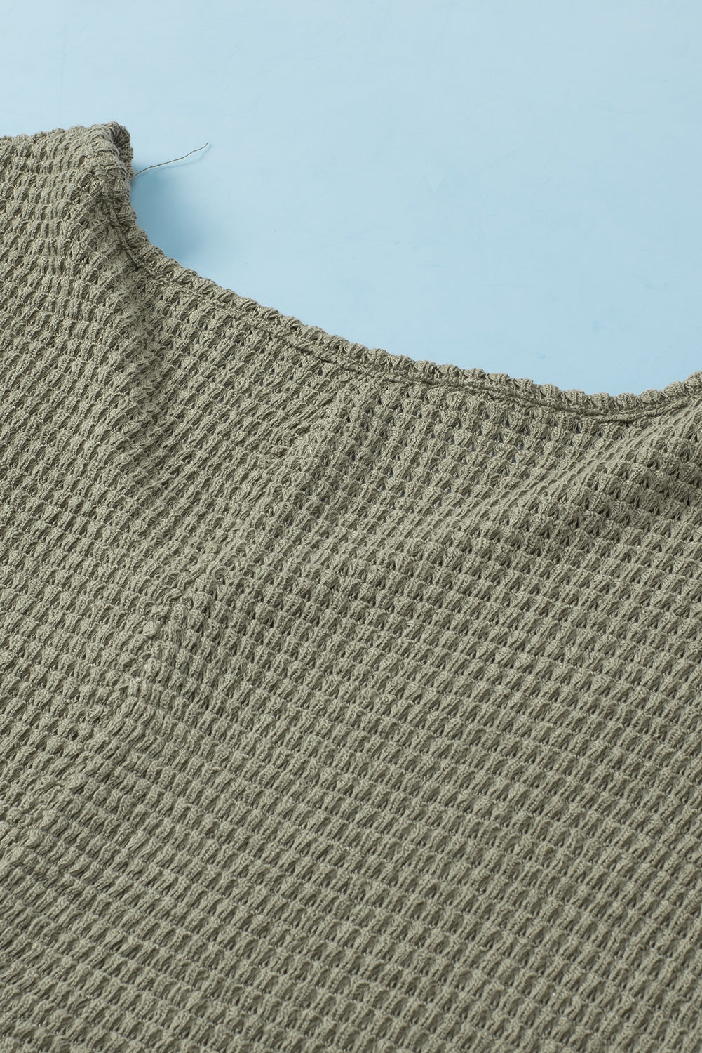 Plus Size V Neck Textured Knit Dolman Top