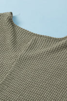 Plus Size V Neck Textured Knit Dolman Top