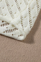 Hollowed Crochet Cropped 2 Piece Beach Dress