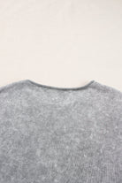 Philippine Gray Mineral Wash Exposed Seam Drop Shoulder Oversized Tee
