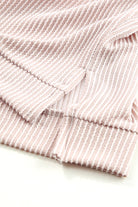 Apricot Ribbed Knit Batwing Sleeve Tunic Oversized T Shirt
