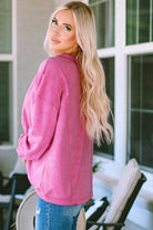 Exposed Seam Twist Open Back Oversized Sweatshirt