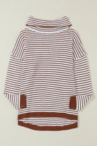 Striped Turtleneck Loose Sweater