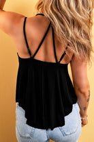 Exposed Seam Detail Double Straps Tank Top