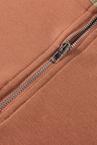 Plus Size Colorblock Exposed Seam Quarter Zip Sweatshirt