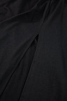 Short Sleeve Shirred High Waist V Neck Maxi Dress