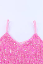 Sequin Adjustable Straps Tank Top