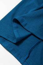 Short Sleeve Shirred High Waist V Neck Maxi Dress