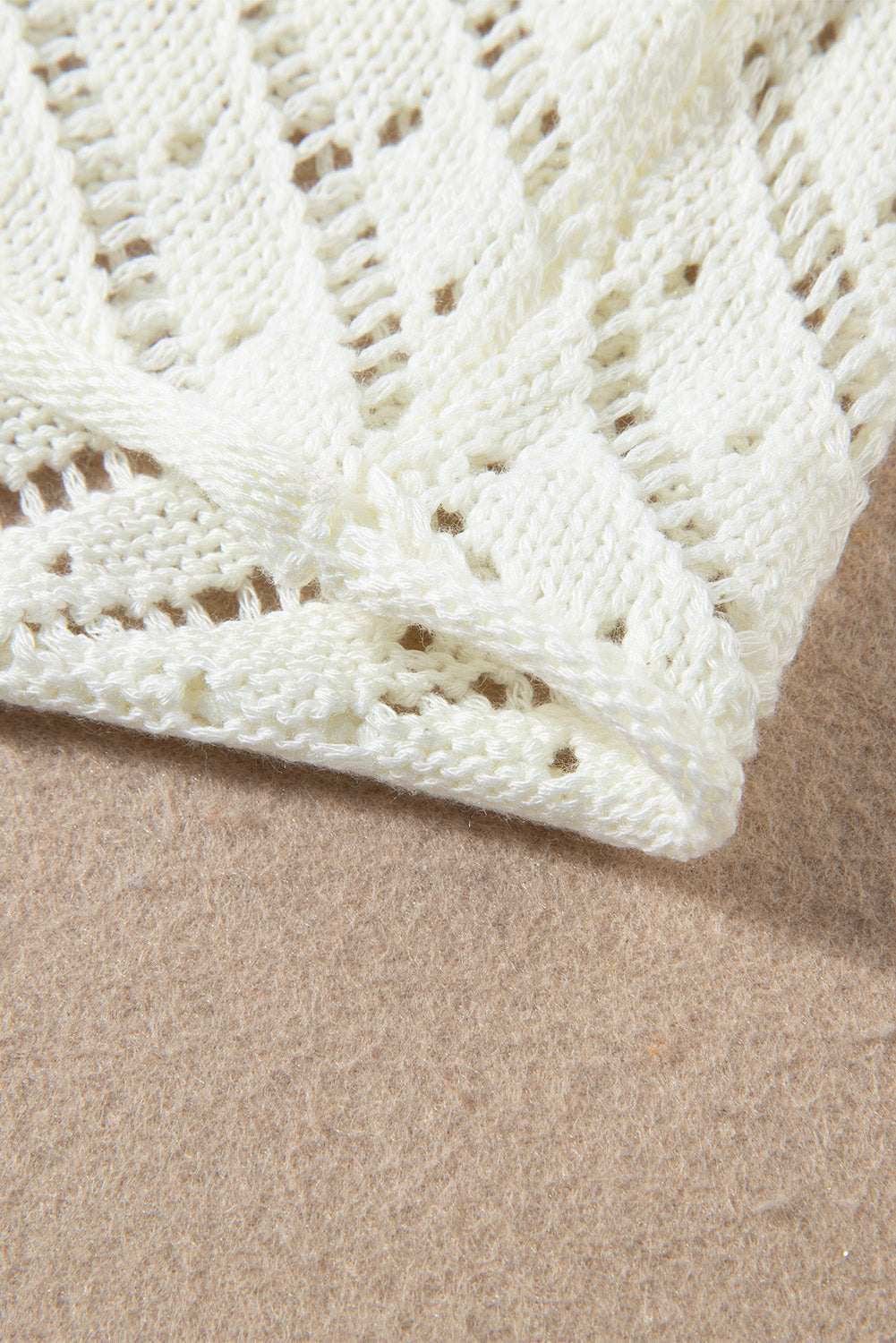 Hollowed Crochet Cropped 2 Piece Beach Dress