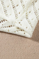 Hollowed Crochet Cropped 2 Piece Beach Dress