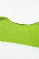 Plus Size Color Block Patchwork Sweater