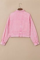 Rivet Studded Pocketed Denim Jacket