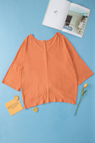 Plus Size Twist Hem Bracelet Sleeve Ribbed Top