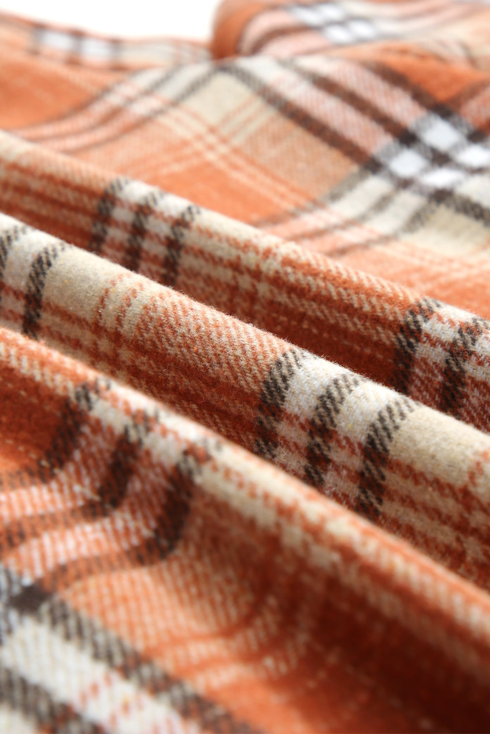 Plaid Pattern Sherpa Lined Hooded Shacket
