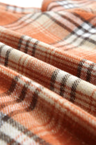 Plaid Pattern Sherpa Lined Hooded Shacket
