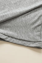 Plus Size Buttoned V Neck Batwing Sleeve Top