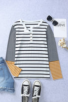 Long Sleeve Button Henley Top