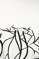 Abstract Vein Print V Neck Ruffle Maxi Dress