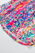 Floral Print Tank Top with Ruffles