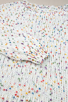 Colorful Confetti Distressed Knit Sweater