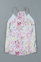 Floral Print Spaghetti Straps Tank Top